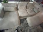 Groot bankstel met chaise longue en hokker, Huis en Inrichting, Ophalen, Zo goed als nieuw, Driepersoons, 300 cm of meer