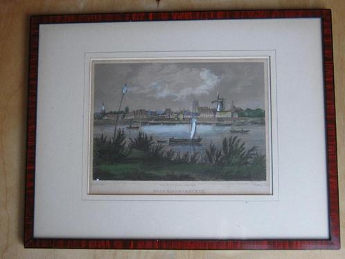 Staalgravure gekleurd Wijk bij Duurstede Chr. Schuler, Antiek en Kunst, Kunst | Schilderijen | Klassiek, Verzenden