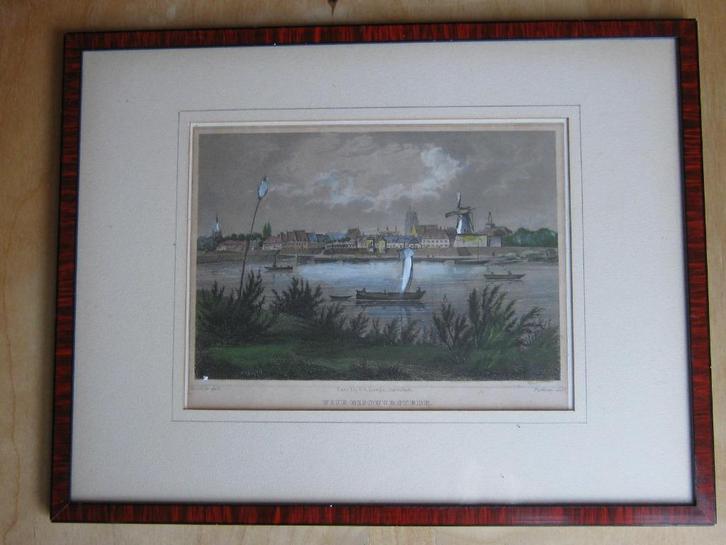 Staalgravure gekleurd Wijk bij Duurstede Chr. Schuler, Antiek en Kunst, Kunst | Schilderijen | Klassiek, Verzenden