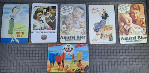 AMSTEL BIER reclame bordjes nu €7,00 p/s, Verzamelen, Biermerken, Nieuw, Reclamebord, Plaat of Schild, Amstel, Verzenden