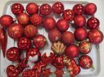 38 Rode kunststof kertballen/figuren inclusief opbergbak(4), 75 tot 150 cm, Kunststof, Raamkozijn, Ophalen of Verzenden