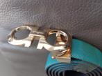 Salvatore ferragamo riem mintgroen L 95 cm, Ophalen of Verzenden, Nieuw, 90 tot 100 cm, Minder dan 3 cm