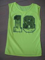 Neon geel hempje met glitterprint maat XS, Ophalen of Verzenden, Zo goed als nieuw, Maat 34 (XS) of kleiner, Geel