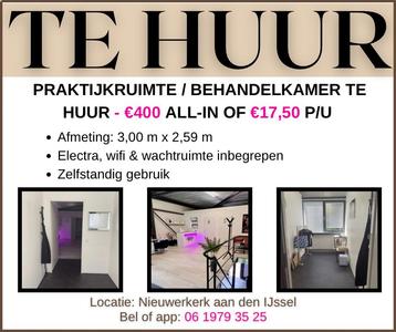 Te huur: Behandelkamer / praktijkruimte beschikbaar voor biedingen
