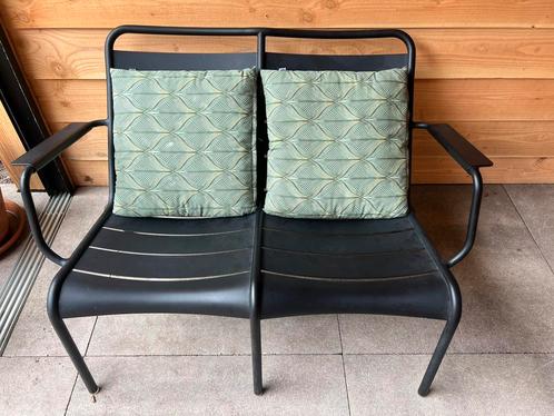 Fermob Luxembourg duo Lounge fauteuil - zwart / Utrecht, Tuin en Terras, Tuinstoelen, Gebruikt, Aluminium, Stapelbaar, Ophalen