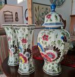 Polychroom Delfts kaststel handbeschilderd, Antiek en Kunst, Ophalen