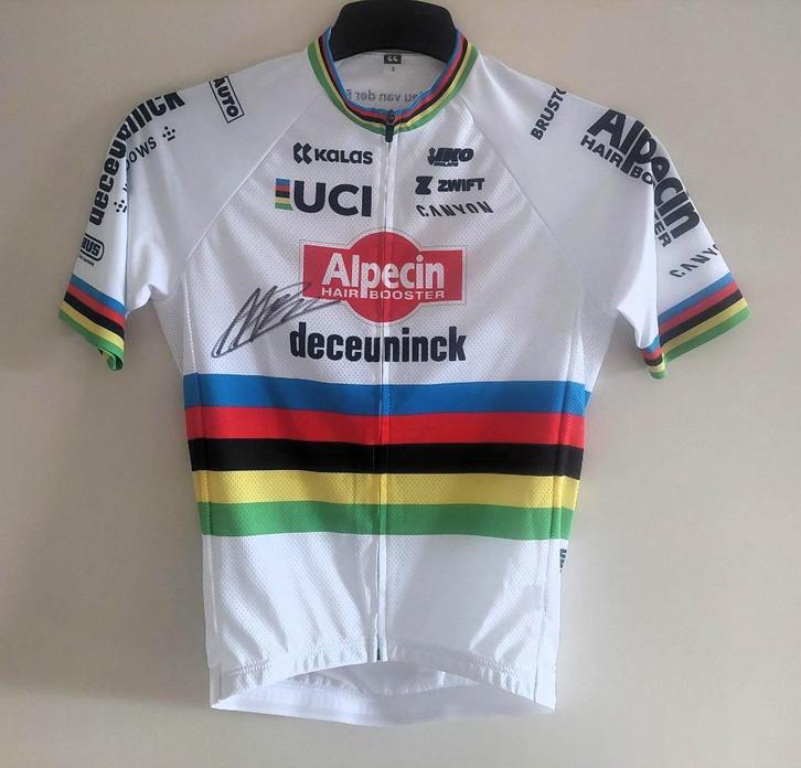 Mathieu van der Poel gesigneerd UCI Kalas WK shirt, Sport en Fitness, Wielrennen, Nieuw, Kleding, Ophalen of Verzenden