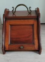 Antieke houten kolenkit met koperen schep, Antiek en Kunst, Ophalen