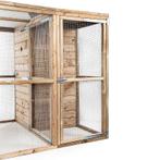 Volière Koen met een sluis van gaas en nachthok, Ophalen of Verzenden, Nieuw, Hout, Volière