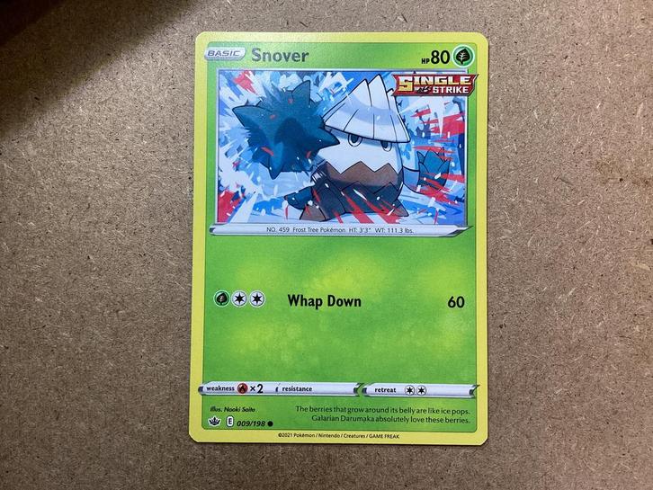 1x Snover [CRE 009/198] (Excellent), Hobby en Vrije tijd, Verzamelkaartspellen | Pokémon, Zo goed als nieuw, Losse kaart, Ophalen of Verzenden