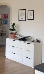 NORDLI Ladekast met 6 lades, wit, 120x76 cm, Huis en Inrichting, Ophalen, 50 tot 100 cm, Zo goed als nieuw, Minder dan 100 cm