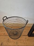 Vintage AARDAPPELMAND, ZINKEN MAND, Ophalen of Verzenden, Gebruikt, Rond, Riet