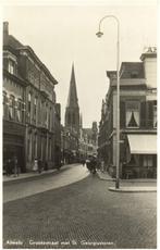 Almelo - Grootestraat met St Georgiustoren - volk - ongelope, Verzamelen, Ansichtkaarten | Nederland, Ophalen of Verzenden, 1920 tot 1940