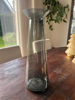 Elegante Zwart/Grijze Glazen Vaas - 43cm, Huis en Inrichting, Woonaccessoires | Vazen, Zwart, Nieuw, Ophalen of Verzenden, Glas
