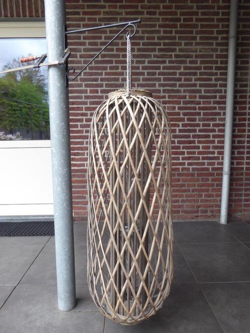 J-Line lantaarn Willow - hout - grijs - large | nieuwstaat, Huis en Inrichting, Woonaccessoires | Overige, Zo goed als nieuw, Ophalen of Verzenden