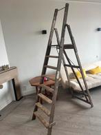 Massief houten ladder /trap, werkhoogte 150cm, Doe-het-zelf en Verbouw, Ladders en Trappen, Ophalen, Gebruikt, Trap, Opvouwbaar of Inschuifbaar