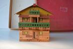 Houten huis bouwdoos Duits, Antiek en Kunst, Antiek | Speelgoed, Verzenden