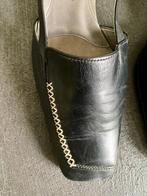 J74 Gabor maat 6,5=40 leren pumps sandalen schoenen lage hak, Zwart, Gabor, Ophalen of Verzenden, Zo goed als nieuw