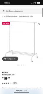 kledingrek wit rigga ikea, Ophalen of Verzenden, Zo goed als nieuw