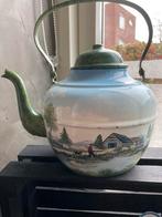 Met de hand beschilderd emaille ketel, Antiek en Kunst, Antiek | Emaille, Ophalen of Verzenden
