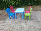 kunststof tuinset voor kids, Kinderen en Baby's, Kinderkamer | Tafels en Stoelen, Ophalen, Zo goed als nieuw, Stoel(en)