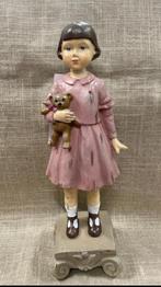 Vintage Meisjesbeeldje met Teddybeer, Ophalen of Verzenden, Nieuw