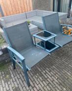 Tuinstoeltjes + tafeltje, Ophalen of Verzenden, Gebruikt, 2 zitplaatsen