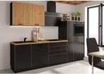 Keuken nieuw 280 cm, Huis en Inrichting, Keuken | Complete keukens, Overige materialen, Zwart, Nieuw, Enkelwandige keuken