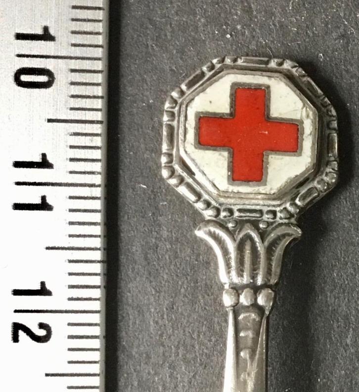 lepel, Rode kruis, type 4, emaille (L2, Verzamelen, Overige Verzamelen, Gebruikt, Verzenden