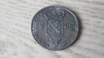 Voc zilveren provinciale 3 gulden 1786 Utrecht  / vondst beschikbaar voor biedingen