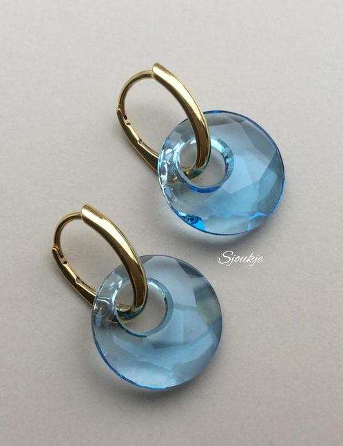 Oorbellen creolen Swarovski kristal NIEUW goud zilver parel, Sieraden, Tassen en Uiterlijk, Oorbellen, Nieuw, Goud, Verzenden