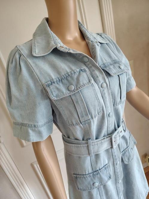 jeans jurkje, Kleding | Dames, Jurken, Zo goed als nieuw, Maat 38/40 (M), Blauw, Knielengte, Verzenden