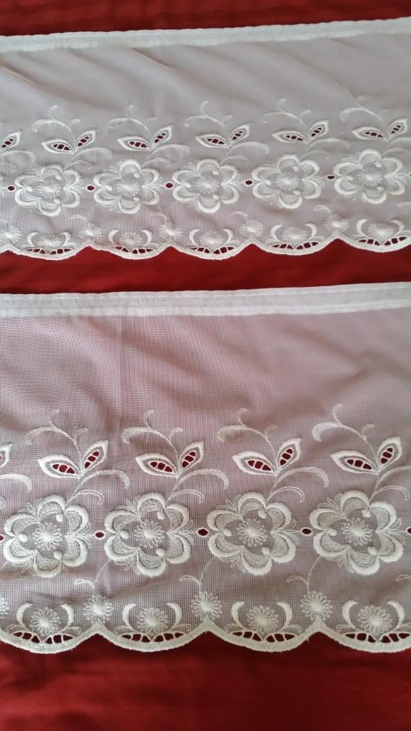 Vitrages / valletjes 2 stroken - A, Huis en Inrichting, Stoffering | Gordijnen en Lamellen, Zo goed als nieuw, Minder dan 100 cm