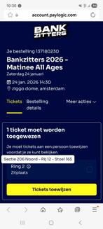 Bankzitters 24 januari 14.30 uur Matinee all ages, Tickets en Kaartjes, Eén persoon