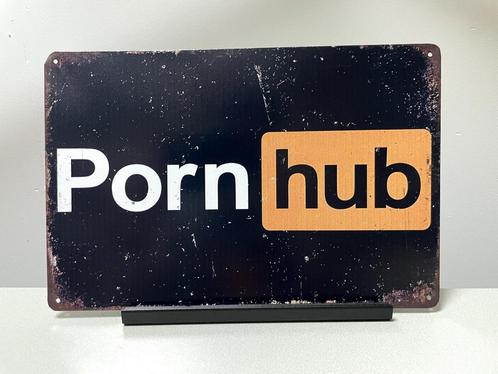 Pornhub metalen reclamebord (Old look), Verzamelen, Merken en Reclamevoorwerpen, Nieuw, Reclamebord, Ophalen of Verzenden