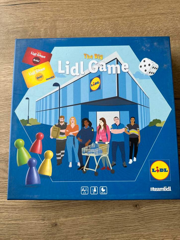 The Big Lidl Game - Compleet en Netjes!, Hobby en Vrije tijd, Gezelschapsspellen | Bordspellen, Zo goed als nieuw, Drie of vier spelers