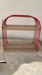 Leuk IKEA wandrek met rood metalen raster, Ophalen, Zo goed als nieuw