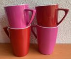 Mepal Rosti Wave: 4 bekers in luna-rood / roze, Caravans en Kamperen, Lochem, Ophalen of Verzenden, Zo goed als nieuw, Mepal