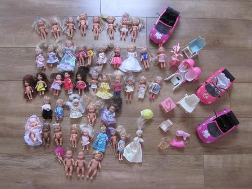 Kleine zusjes van Barbie: Chelsea - Shelly - Simba BabyBorn, Verzamelen, Poppen, Zo goed als nieuw, Babypop, Ophalen of Verzenden