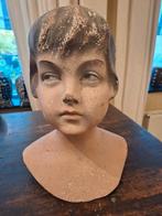 origineel oud papier mache kinderhoofd, Antiek en Kunst, Ophalen of Verzenden