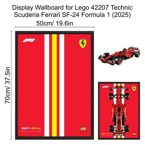 Display Wallboard for Lego 42207 Ferrari SF-24 Formula 1, Audio, Tv en Foto, Fotografie | Fotolijsten, Nieuw, Ophalen of Verzenden