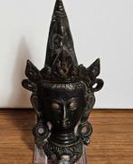 Bronzen boeddha hoofd wanddecoratie., Ophalen of Verzenden