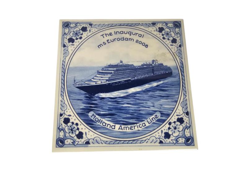 Royal Delft Westraven - 'Holland America Line', Antiek en Kunst, Antiek | Wandborden en Tegels, Ophalen of Verzenden