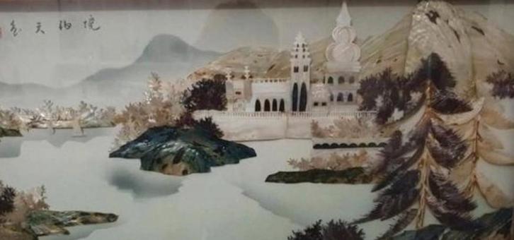 Chinese parelmoer abalone schelpenkunst, Antiek en Kunst, Kunst | Niet-Westerse kunst, Ophalen