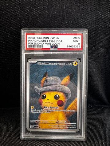 Pikachu van Gogh with grey felt hat - PSA 9 beschikbaar voor biedingen