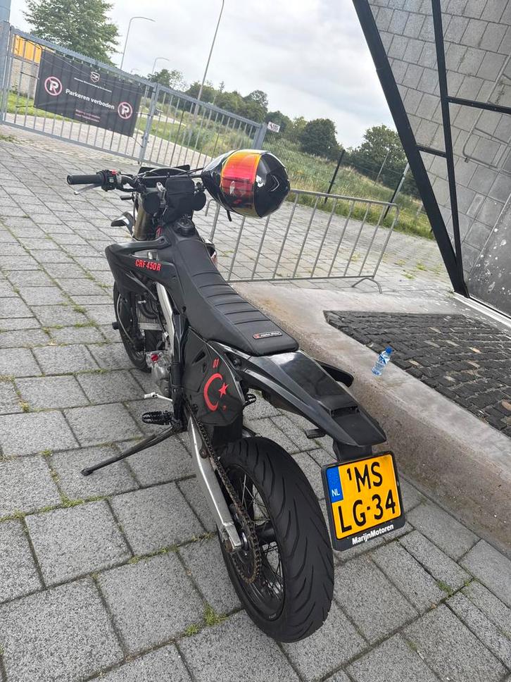 CRF 450 SUPERMOTO (A2)/ TERUIL TEGEN NAKED MOTOR., Motoren, Tuning en Styling, Ophalen of Verzenden