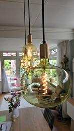 Calex hanglamp met 3 verschillende lichtbronnen., Huis en Inrichting, Lampen | Hanglampen, Calex, Ophalen of Verzenden, Glas, Zo goed als nieuw