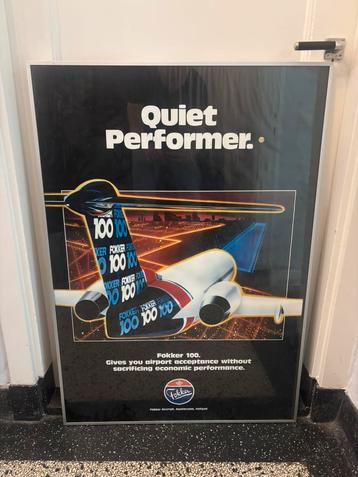 Fokker 100 vintage advertentie Amsterdam Holland beschikbaar voor biedingen