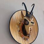 Vintage kunststof wandbord,  springbok, Antiek en Kunst, Curiosa en Brocante, Ophalen of Verzenden