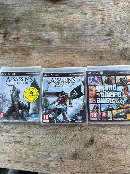 PS3 Games: Assassin's Creed & GTA 5, Spelcomputers en Games, Games | Sony PlayStation 3, Gebruikt, Avontuur en Actie, 3 spelers of meer
